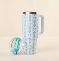 Blue Bows 40 oz Lifestyle Flip Straw Tumbler