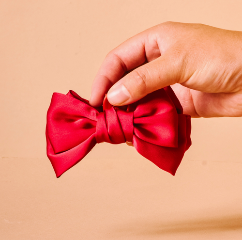 Mini Satin Bow Claw Clip