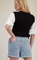 Denim Wrap Tie Waist Skort