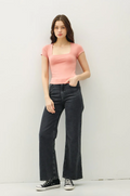 Emma Square Neck Knit Tee