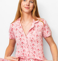 Teen Candy Cane Cutie Button Up Sleep Top