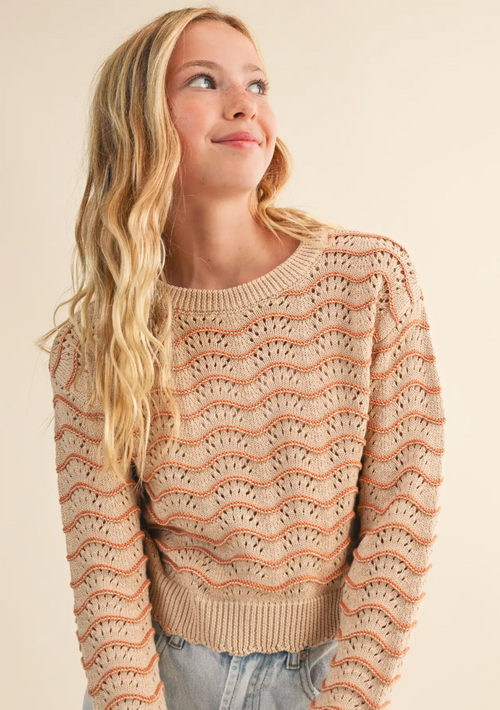 Adriana Pointelle Sweater