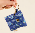 Puffy Earbud Case Keychain-Endless Daydream Navy