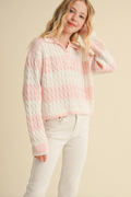 Jennie Cable Knit Polo Top