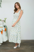 Sami Floral Tile Midi Dress