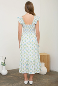 Sami Floral Tile Midi Dress