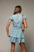 Floral Print Jewel-Neck Dress by TENLY