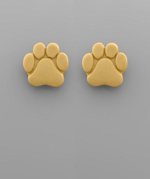 Game Day Clay Paw Earrings (5 colors)