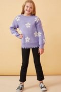 Charity Flower Distressed Sweater