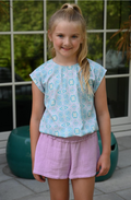 The Tory Tie Top in Island Teal by Pleat