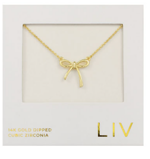 14KT Gold dipped Bow Necklace