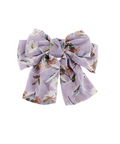 Floral Print Double Bow Barrette