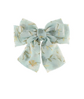 Floral Print Double Bow Barrette
