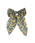 Flower Print Bow Hair Barrette