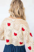 Heart Crochet Sweater