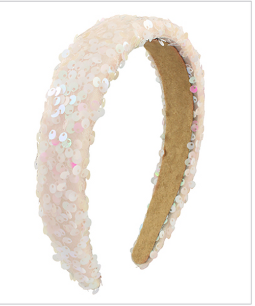 Ivory Glitter Sequin Headband