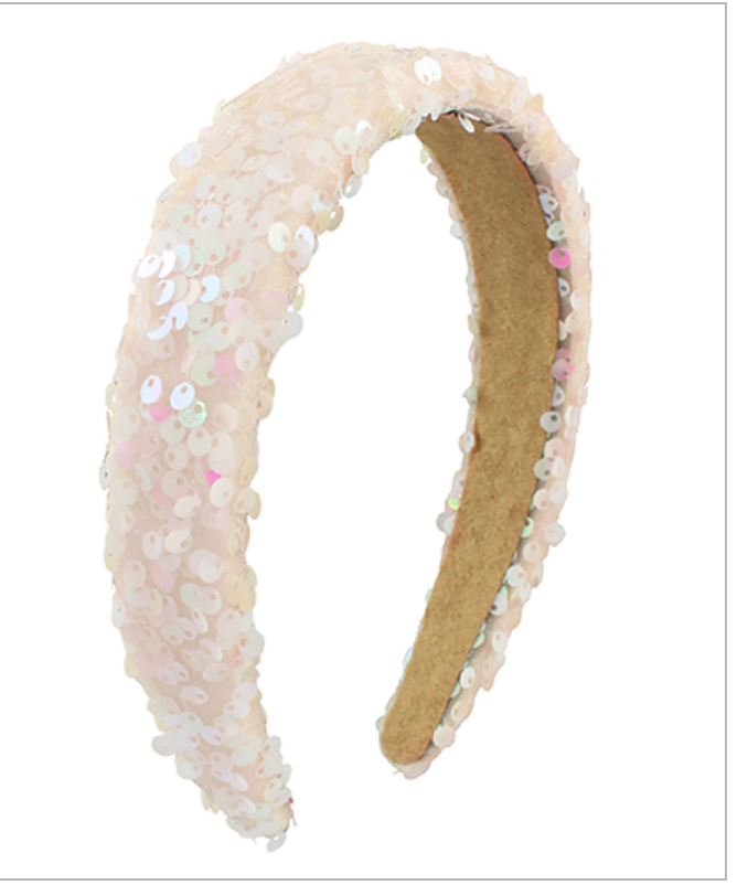 Ivory Glitter Sequin Headband