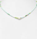 Seed Bead Pearl Accent Choker