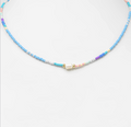 Seed Bead Pearl Accent Choker