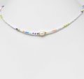 Seed Bead Pearl Accent Choker