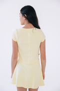 Selena Rib Exposed Cap Sleeve Tee by TENLY