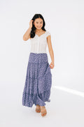 Girls Poppy Skirt in Blue Blossom by Katie J NYC