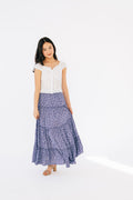 Girls Poppy Skirt in Blue Blossom by Katie J NYC