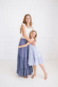 Juniors Poppy Skirt in Blue Blossom by Katie J NYC