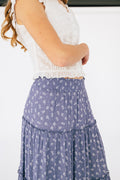 Juniors Poppy Skirt in Blue Blossom by Katie J NYC
