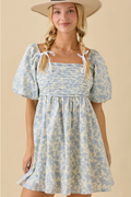 Aimee Bubble Sleeve Baby Doll Dress
