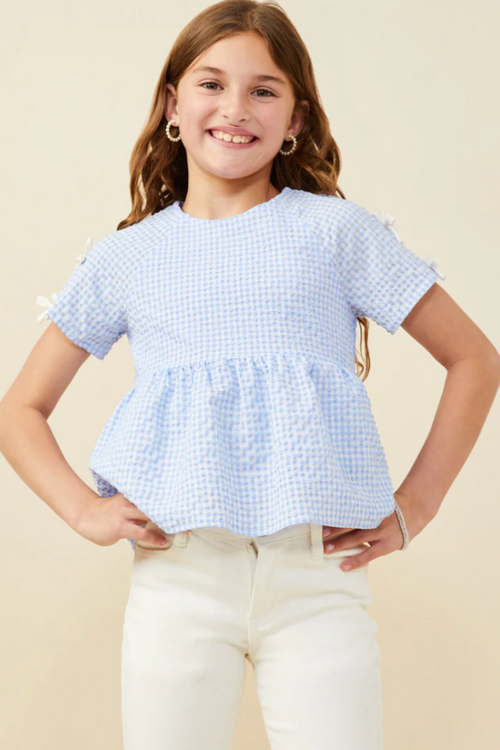 Becca Gingham Babydoll Top