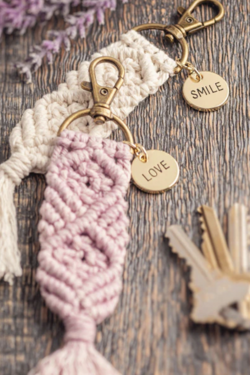 Macrame Inspirational Keychains