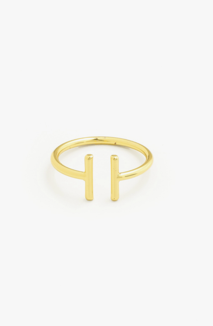 Simple Double Bar Adjustable Ring