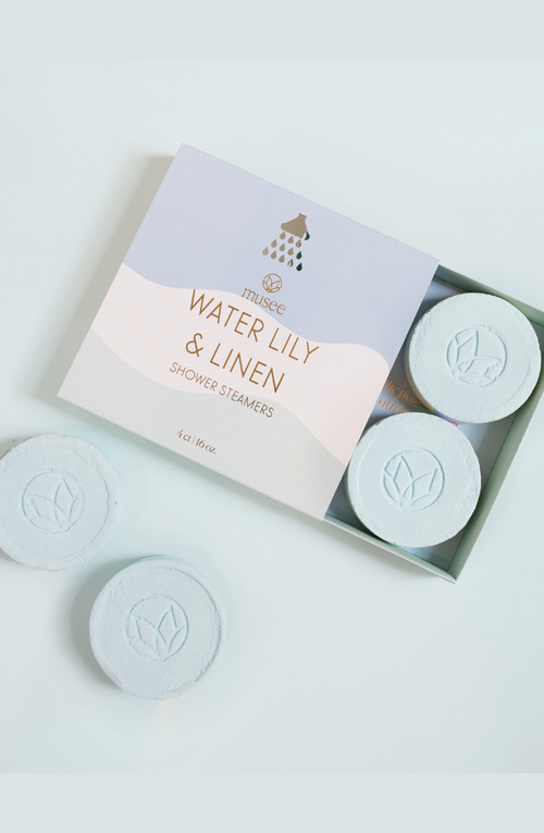 Water Lily & Linen Shower Steamers by Musee