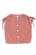 The Maggie Top in Coral Gauze by Pleat