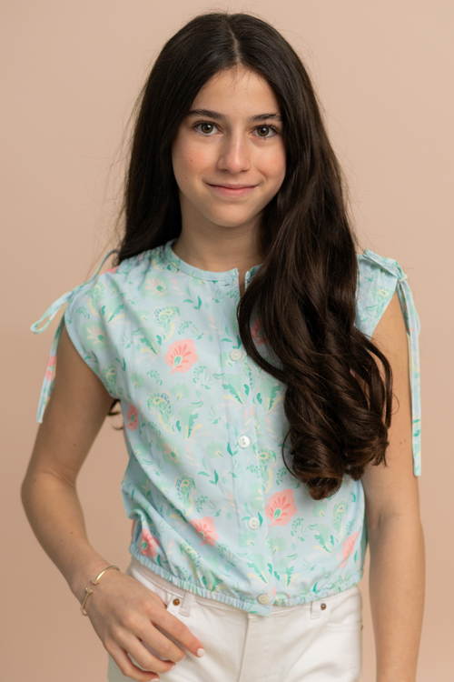 The Maggie Top in Pastel Paisley by Pleat
