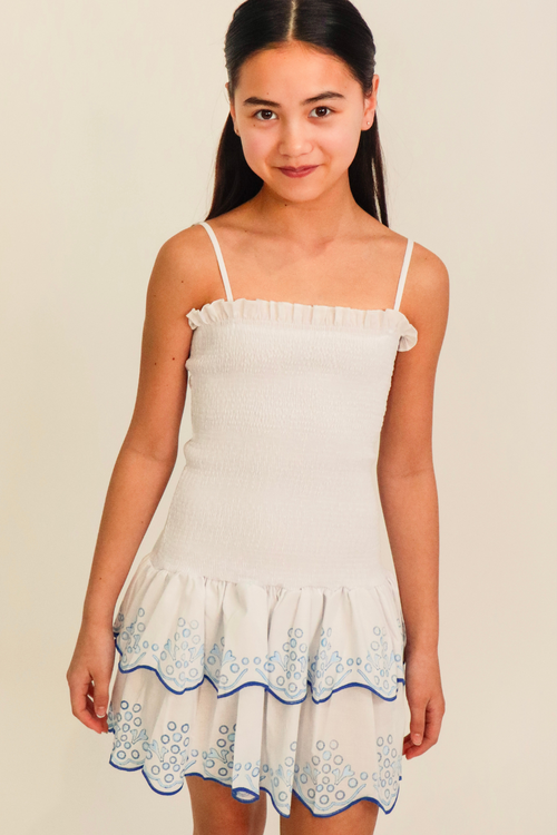 Brylee White Smocked Dress by If So