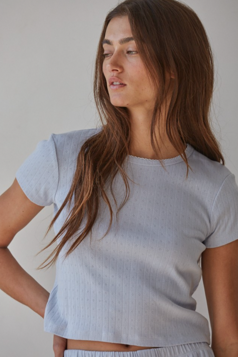 Maite Pointelle Ribbed Top