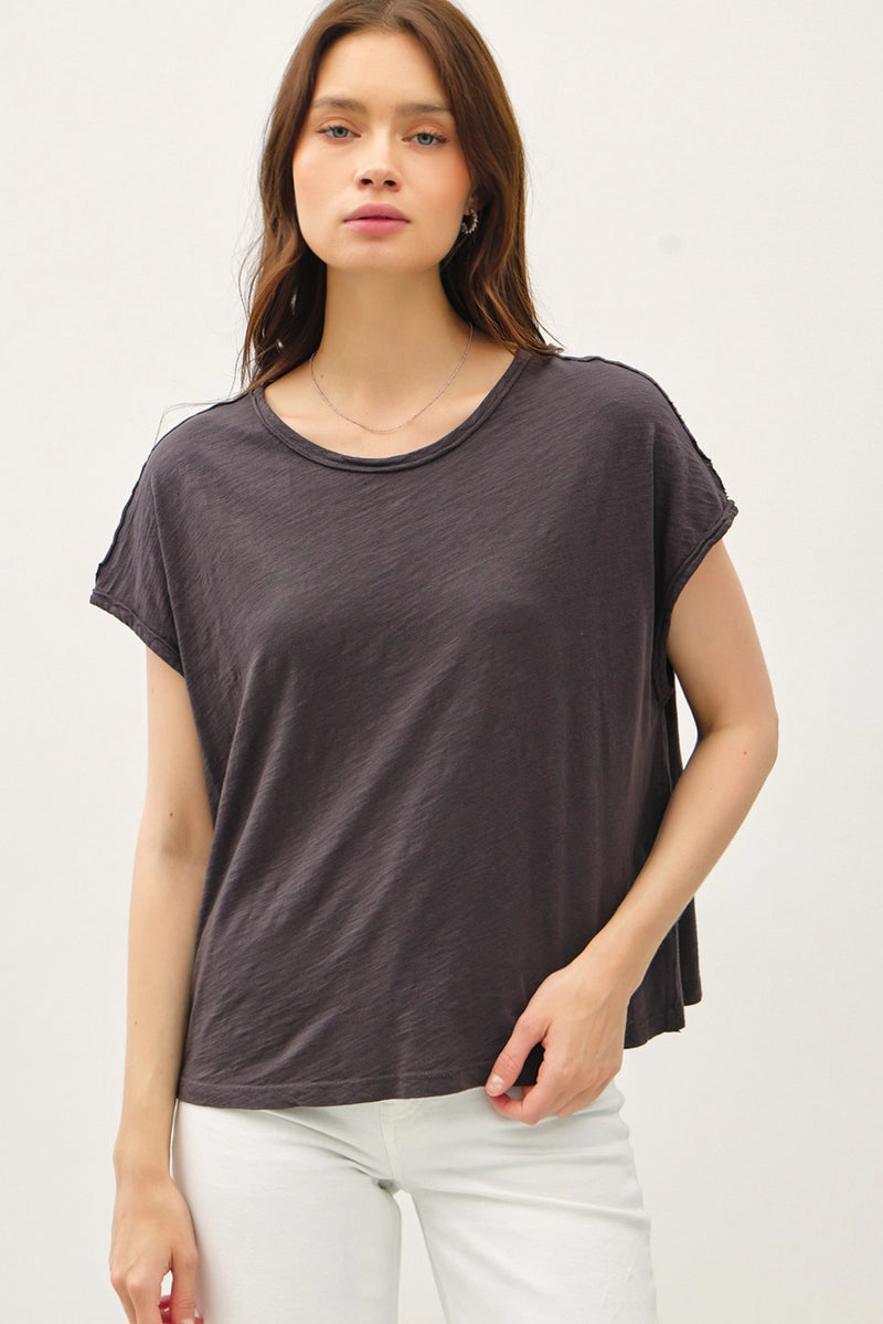 Capped Sleeve Top by Be Cool