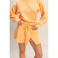 Wrap Front Elastic Waist Skort