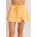 Wrap Front Elastic Waist Skort
