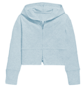 Ribbed Cotton Zip Hoodie by Suzette