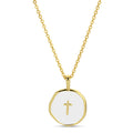 Enamel Pendant Cross Necklace