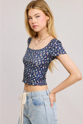 Blaire Short Sleeve Floral Tee