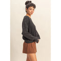 Chic Open Back Knit Long Sleeve Top