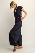 The Amelia Mineral Washed Wide Leg Pant