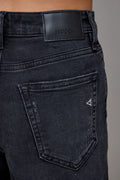 NORI Black Clean Cropped Wide leg Jean by Hidden