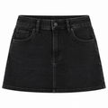 Maggie Classic Denim Skort in Washed Black