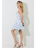 Blue Floral Mini Dress