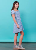 The Berkley Dress in Light Blue Ditsy by Miss Behave